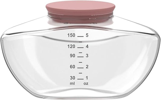 1 Pack Breastmilk Collection Replacement Accessories for Momcozy Upgraded Mobile Flow M9, Upgraded M9 Milk Container with Red Silicone Cap, Not Mom Cozy Original Parts