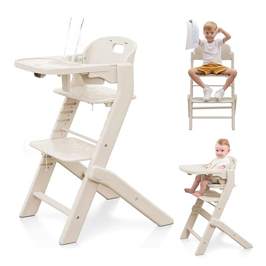 Full-Body Washable Baby High Chair with Soft Cushion, Adjustable for 6 Months to 220 Lb - Multifunctional and Convertible High Chairs for Babies and Toddlers -Portable and Easy Operation