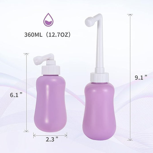 Peri Bottle for Postpartum Care for Perineal Recovery and Cleansing After Birth 12.7 OZ Color: Purple