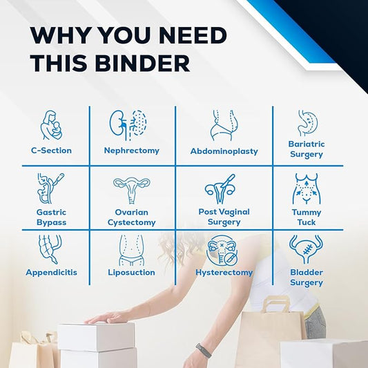 NYOrtho Abdominal Binder 12" 4-Panel - Post-Surgery Compression Belt for Men and Women - Abdominal Support Wrap for Hernia, Back Pain, Muscle Injury Recovery - Latex-Free - Made in USA (75"-90")