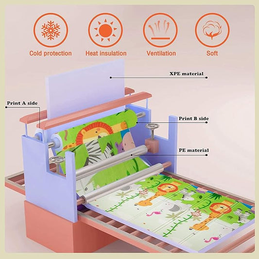 UANLAUO Baby Play Mat 59" x 59" Playmat for Infants - XPE Foam Floor Mats Foldable Design for Toddlers, Waterproof Infant Crawling Mats for Indoor/Outdoor, Thick Kids Mat for Babies 6-12 Months