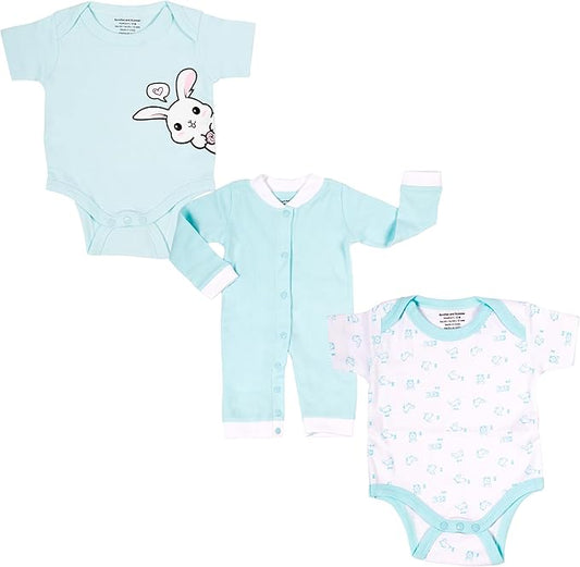 Bundles and Bubbles Newborn Baby Boy Layette Gift Set – 10 Pieces