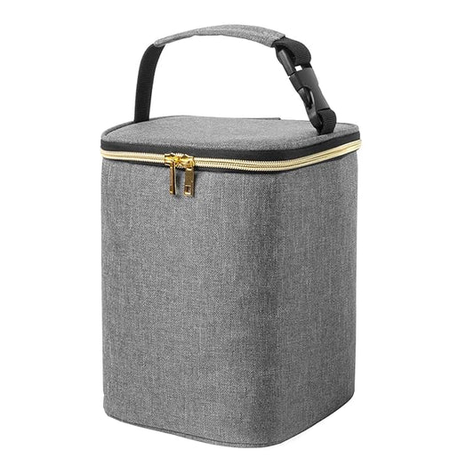 Teamoy Breastmilk Cooler Bag, Baby Bottles Bag for up to 4 Large 9 Ounce Bottles, Perfect for Working Mom Mother, (Bag ONLY), Gray