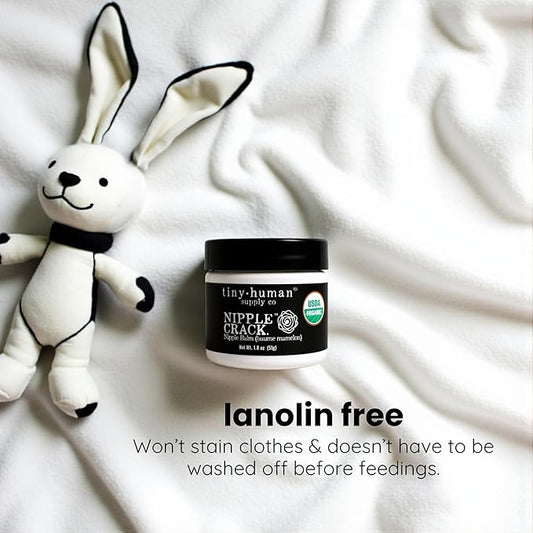 Organic Nipple Cream, Nipple Crack Lanolin Free Nipple Butter, Balm for Breastfeeding Mother, No Need to Wash Off, Safe for Baby and Mama