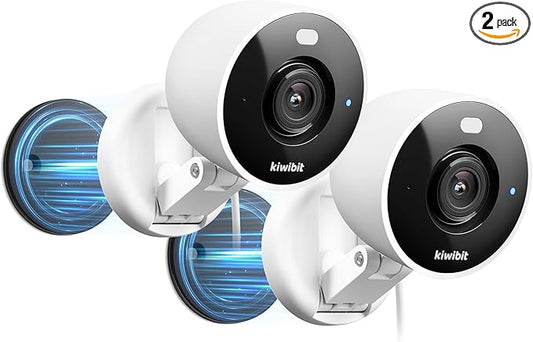 2K Security Camera Indoor/Outdoor, Pet Camera, Baby Monitor, Magnetic Mount, AI Detection, Color Night Vision, SD & Cloud Storage, Works with Alexa, 10FT Extra-Long Cable