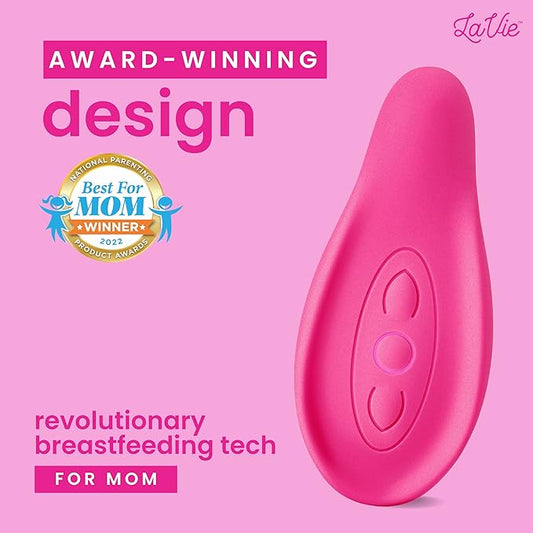 Lactation Massager - Patented Breastfeeding Relief, Boost Milk Flow & Ease Discomfort from Clogged Ducts, Engorgement, Mastisis - Postpartum Essentials for Nursing Moms - HSA/FSA Medical Device